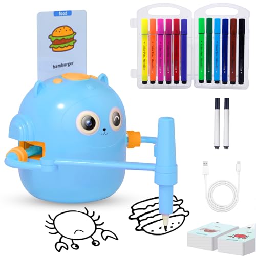 Zeichenroboter Kinder mit 100 Karten Roboter, Roboter Zeichnen für Kinder, Montessori-Lernspielzeug für Kinde ab 5 Jahren mit Sprachinteraktion, 12 Buntstiften, Pädagogisches Zeichenroboter-Spielzeug Zeichenroboter Kinder mit 100 Karten Roboter, Roboter Zeichnen für Kinder, Montessori-Lernspielzeug für Kinde ab 5 Jahren mit Sprachinteraktion, 12 Buntstiften, Pädagogisches Zeichenroboter-Spielzeug von Jadyon