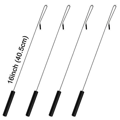 Jakeei 4 Stück 40,6 cm Handpuppengriffe Armkontrollstange Metall Puppenstock Zubehör für kleine und große Puppen von Jakeei