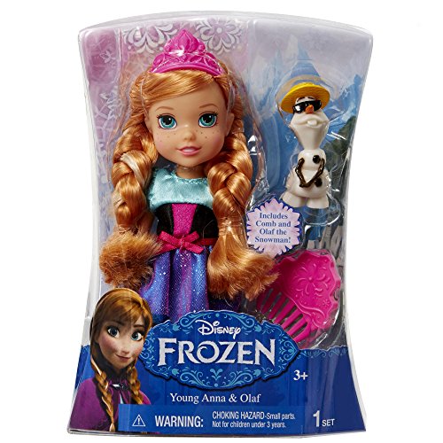 Gefrorene Puppe - Prinzessin Elsa oder Anna 15cm mit Olaf oder Snowgie - Zufallsmodell von Jakks Pacific