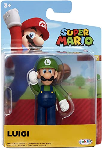 Jakks World of Nintendo – 40130 – Super Mario – Figur mit Gelenken, 6,3 cm – Figur Luigi von Jakks Pacific