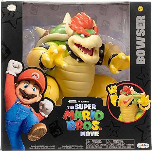 Nintendo Super Mario 18cm Movie Bowser Figur mit Feuerspucken Funktion von Jakks Pacific