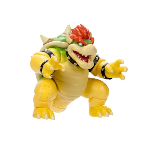 THE SUPER MARIO BROS. MOVIE 18 cm große Bowser-Actionfigur mit 15 Gelenkpunkten, an denen Wasser für Feuerspucker-Effekte hinzugefügt Werden kann! Für Kinder und Sammler von THE SUPER MARIO BROS. MOVIE