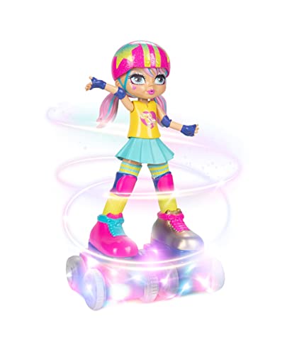 Rock N Rollerskate 712034 Ferngesteuerte Regenbogen Riley 25cm auf Rollschuhen mit Licht und Musik von Jakks Pacific