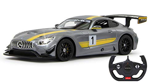 JAMARA 405072 - Mercedes-Benz AMG GT3 Performance 1:14 2,4Ghz - offiziell lizenziert, bis 1 Std. Fahrzeit bei 11 Kmh, LED, Perfekt nachgebildete Details, detaillierter Innenraum von JAMARA