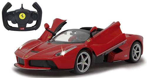 JAMARA 405150 - Ferrari LaFerrari Aperta 1:14 27MHz Driftmodus - Türen öffnen, offiziell lizenziert, ca 1 Std Fahrzeit, ca. 11 Kmh, LED Licht, perfekt nachgebildete Details, detaillierter Innenraum von JAMARA