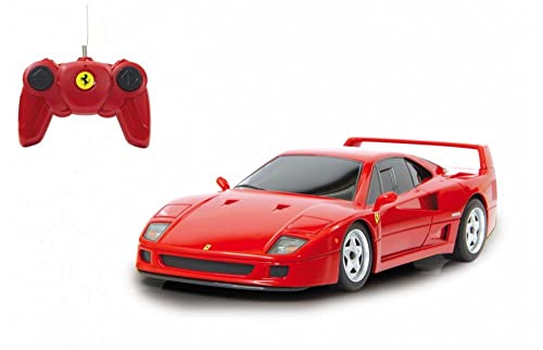 Ferrari F40 2,4GHz 1:24 - offiziell lizenziert, ca zu 1 Stunde Fahrzeit bei ca. 9 Km/h, perfekt nachgebildete Details, hochwertige Verarbeitung, Rot von JAMARA