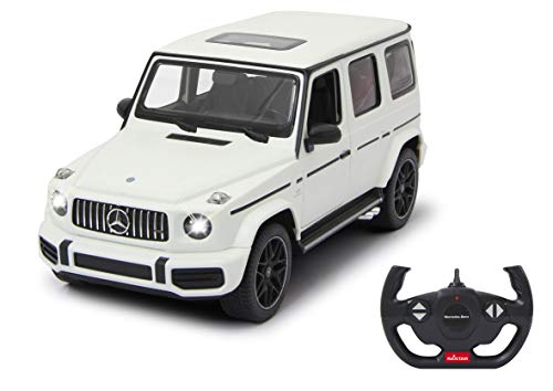 JAMARA 405177 - Mercedes-AMG G63 1:14 2,4GHz - offiziell lizenziert, bis zu 1 Stunde Fahrzeit bei ca. 11 Kmh, perfekt nachgebildete Details, hochwertige Verarbeitung, Weiß von JAMARA