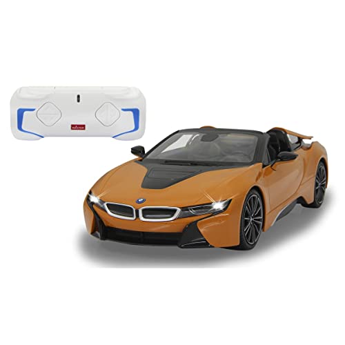 JAMARA 405183 - BMW I8 Roadster 1:12 2,4GHz - offiziell lizenziert, bis zu 1 Stunde Fahrzeit bei ca. 11 Kmh, perfekt nachgebildete Details, hochwertige Verarbeitung, orange JAMARA 405183 - BMW I8 Roadster 1:12 2,4GHz - offiziell lizenziert, bis zu 1 Stunde Fahrzeit bei ca. 11 Kmh, perfekt nachgebildete Details, hochwertige Verarbeitung, orange von JAMARA