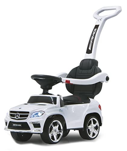 JAMARA 460244 - Rutscher Mercedes GL63AMG weiß 2in1 – Kippschutz, Kunstledersitz, Kofferraum, Schub- und Haltestange mit Rückenlehne / Schutzbügel, Scheinwerfer vorne / hinten, Motorsound, Hupe, Musik JAMARA 460244 - Rutscher Mercedes GL63AMG weiß 2in1 – Kippschutz, Kunstledersitz, Kofferraum, Schub- und Haltestange mit Rückenlehne / Schutzbügel, Scheinwerfer vorne / hinten, Motorsound, Hupe, Musik von JAMARA