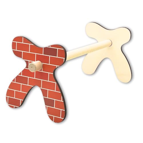 Jamso Design Cavaletti mit Mauer-Motiv | Springhürde für Hobby Horse, Steckenpferde | 4 Höhen | Ergänzung Reitspiel, Steckenpferd, Stabpferd, Hobbyhorsing, Reitparcours von Jamso Design