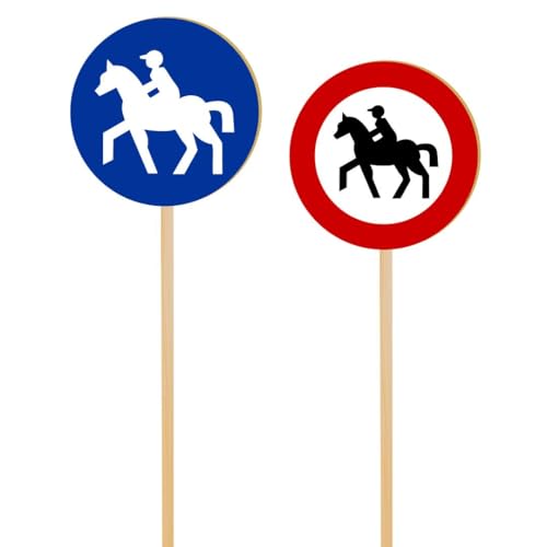 Jamso Design XL Verkehrsschilder für Kinder | Hobbyhorsing Reitschilder 1 m | Reitweg & Reitverbot für Garten Jamso Design XL Verkehrsschilder für Kinder | Hobbyhorsing Reitschilder 1 m | Reitweg & Reitverbot für Garten von Jamso Design