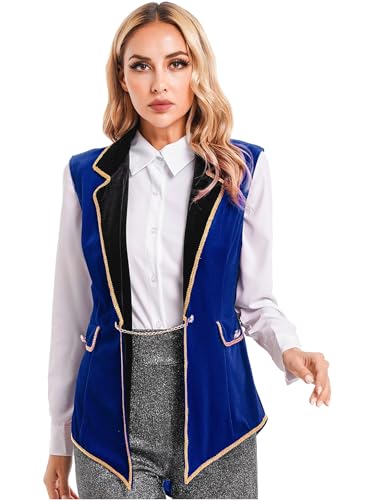 Jan Jean Damen Ärmellos Zirkus Kostüm Ringmaster Samt Jacke Einteiliger Zirkusdirektorin Mantel für Party Verkleidung Blau L Jan Jean Damen Ärmellos Zirkus Kostüm Ringmaster Samt Jacke Einteiliger Zirkusdirektorin Mantel für Party Verkleidung Blau L von Jan Jean
