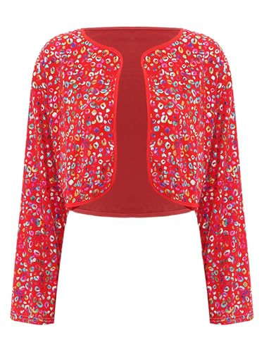 Jan Jean Glitzer Strickjacke Damen Leoparden Jacke Langarm Cardigan Vorne Slim Fit Langarmshirts Frauen Modernen Tanz Jazztanz Outfit Rot L Jan Jean Glitzer Strickjacke Damen Leoparden Jacke Langarm Cardigan Vorne Slim Fit Langarmshirts Frauen Modernen Tanz Jazztanz Outfit Rot L von Jan Jean