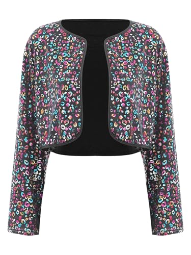 Jan Jean Glitzer Strickjacke Damen Leoparden Jacke Langarm Cardigan Vorne Slim Fit Langarmshirts Frauen Modernen Tanz Jazztanz Outfit Schwarz S Jan Jean Glitzer Strickjacke Damen Leoparden Jacke Langarm Cardigan Vorne Slim Fit Langarmshirts Frauen Modernen Tanz Jazztanz Outfit Schwarz S von Jan Jean