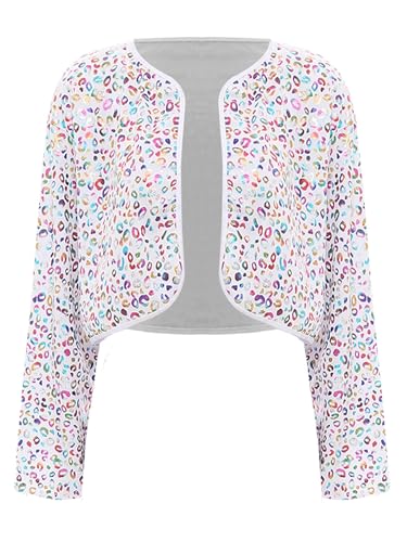 Jan Jean Glitzer Strickjacke Damen Leoparden Jacke Langarm Cardigan Vorne Slim Fit Langarmshirts Frauen Modernen Tanz Jazztanz Outfit Weiß M Jan Jean Glitzer Strickjacke Damen Leoparden Jacke Langarm Cardigan Vorne Slim Fit Langarmshirts Frauen Modernen Tanz Jazztanz Outfit Weiß M von Jan Jean