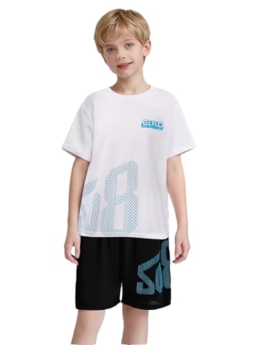 Jan Jean Sportanzug Jungen Zweiteiliger Trainingsanzug Kinder Casual Set Kurzarmoberteil und Sommershorts Kinder Fitness Sports Set Weiß 170 Jan Jean Sportanzug Jungen Zweiteiliger Trainingsanzug Kinder Casual Set Kurzarmoberteil und Sommershorts Kinder Fitness Sports Set Weiß 170 von Jan Jean