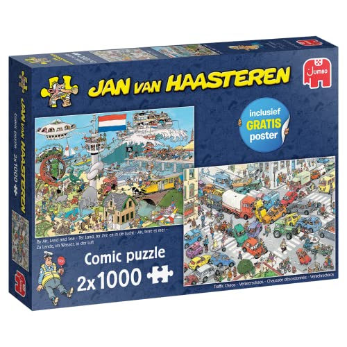 Jan van Haasteren - Verkehr Chaos & Luft Land und Meer 2x1000pcs - Puzzles für Erwachsene von Jan van Haasteren
