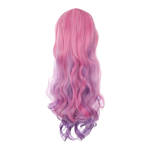 JanJean Damen Perücke Japanisch Anime Patchwork Rot Blau Gradient Langes Lockig Echthaar Pony Perücke Halloween Party Comic Cosplay Pink Lila Einheitsgröße JanJean Damen Perücke Japanisch Anime Patchwork Rot Blau Gradient Langes Lockig Echthaar Pony Perücke Halloween Party Comic Cosplay Pink Lila Einheitsgröße von JanJean