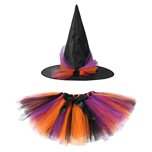 JanJean Halloween Hexe Kostüm Kinder Hexenkostüm Tüllrock mit Hexenhut Mädchen Hexe Zauber Cosplay Set Karneval Fasching Kostüme Orange 92-98 JanJean Halloween Hexe Kostüm Kinder Hexenkostüm Tüllrock mit Hexenhut Mädchen Hexe Zauber Cosplay Set Karneval Fasching Kostüme Orange 92-98 von JanJean