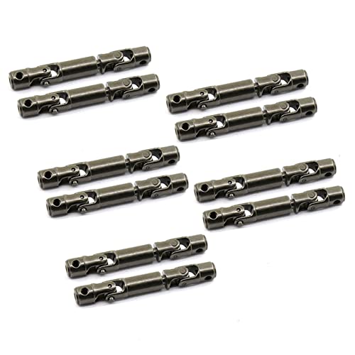 Janasiba 10PCS Upgrade Metallantriebswelle für 1/16 B14 B14K B16 B16K MN90 MN90K MN91 RC Autoteile Crawler Truck, von Janasiba