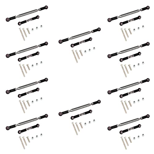 Janasiba 10X Metall Verstellbares Lenk Gestänge Servo Link Zug Stange Spann Schloss für Mn D90 D99 Mn-90-45, Schwarz Janasiba 10X Metall Verstellbares Lenk Gestänge Servo Link Zug Stange Spann Schloss für Mn D90 D99 Mn-90-45, Schwarz von Janasiba