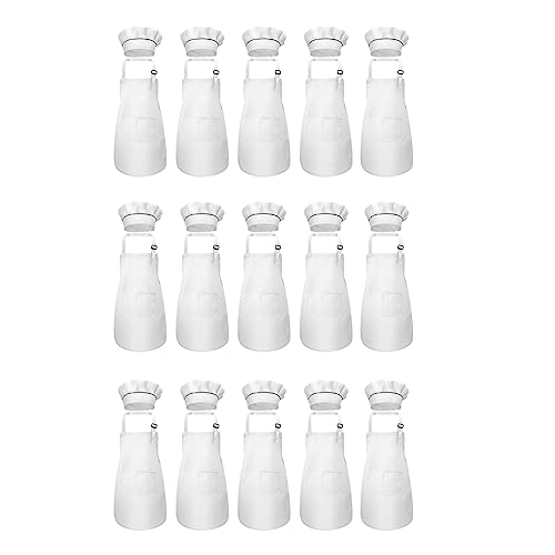 Janasiba 30 Teiliges Kinder Schürzen und Mützen Set Verstellbare Kinder Küchen Schürze zum Kochen und Malen Janasiba 30 Teiliges Kinder Schürzen und Mützen Set Verstellbare Kinder Küchen Schürze zum Kochen und Malen von Janasiba
