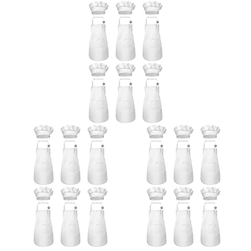 Janasiba 36-Teiliges Schürzen und KochmüTzen Set, Verstellbare Kinder Schürze mit (, Geeignet für 2-6 Jahre Alte S) von Janasiba