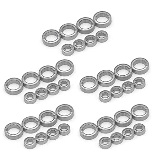 Janasiba 40 Stücke Lager 4X8X3mm 8X12X3,5mm für E18 1/18 RC Auto Teile A949 A959 A969 A979 A959-B A949-33 A949-36 von Janasiba