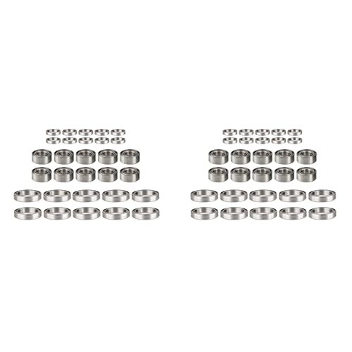 Janasiba 60 Stücke Metall Stahl Lager Set für -10 DBX10 10421-S 9102 1/10 RC Teile Satz von Janasiba