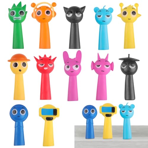 JaneYi 12 Stück Sprunki Figuren Set Bunte Spielzeugfiguren Actionfiguren Sammelspielzeug für Kinder Erwachsene Gamer und Sammler Lustiges Sprunki Toys für Weihnachten Geburtstag Geschenk von JaneYi