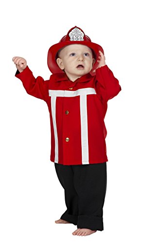 Jannes - Kinder-Kostüm Feuerwehrmann, rot, Kleinkinder 80 von Jannes