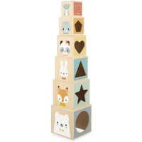 Pure - Pyramide mit 6 Würfeln Pure - Pyramide mit 6 Würfeln von Janod Juratoys France