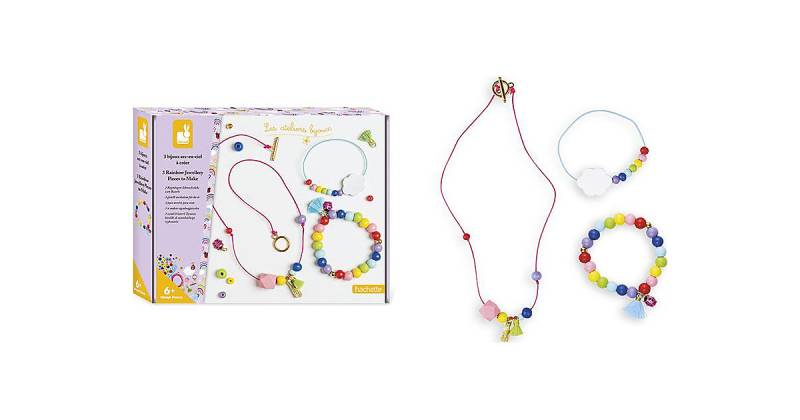 3 Regenbogen-Schmuckstücke zum Basteln von Janod