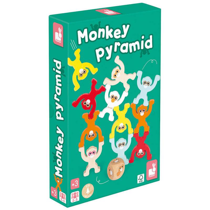 Geschicklichkeitsspiel MONKEY PYRAMID 20-teilig von Janod