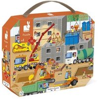 JANOD J02604 Kinderpuzzle 36 Teile - Baustelle von Janod