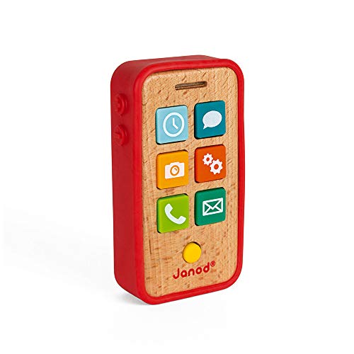 Janod - Wooden Sound Telephone for Children - Pretend Play Toy - For children from the Age of 18 Months, J05334 von Janod