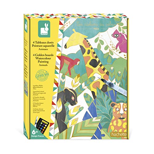 Janod - Aquarellmalerei-Set Tiere - Les Ateliers du Calme - Kreatives Hobby Kinder - 4 Tierbilder mit Goldenen Konturen - Feinmotorik und Konzentration - Ab 6 Jahre, J07959 Janod - Aquarellmalerei-Set Tiere - Les Ateliers du Calme - Kreatives Hobby Kinder - 4 Tierbilder mit Goldenen Konturen - Feinmotorik und Konzentration - Ab 6 Jahre, J07959 von Janod