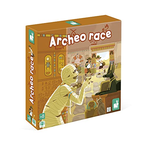 Janod - Archeo Race - Brettspiel für Kinder - Solitär-Strategiespiel - Thema Ägypten - FSC-zertifiziert - ab 8 Jahre, J02628 von Janod