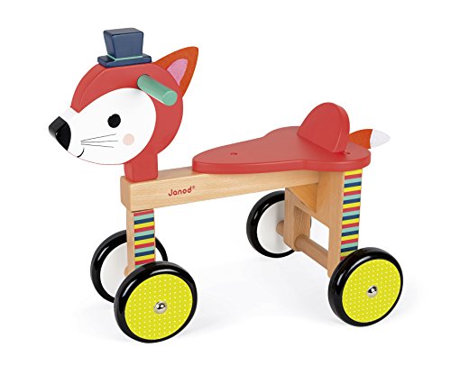 Janod - Baby Forest Fuchs-Laufrad aus Holz, Kleinkind und frühkindliches Lernspielzeug, zum Erlernen von Balance und feinmotorischen Fähigkeiten, ab 12 Monaten, J08010 Janod - Baby Forest Fuchs-Laufrad aus Holz, Kleinkind und frühkindliches Lernspielzeug, zum Erlernen von Balance und feinmotorischen Fähigkeiten, ab 12 Monaten, J08010 von Janod