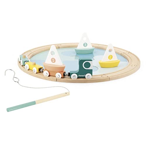 Janod - Bolid Segelboot-Rundstrecke aus FSC-Holz und Pappe - Baby- und Kleinkindspielzeug - 1 Fahrbahn + 4-teiliges Puzzle + 8 Zubehörteile - Ab 2 Jahren, J04629 Janod - Bolid Segelboot-Rundstrecke aus FSC-Holz und Pappe - Baby- und Kleinkindspielzeug - 1 Fahrbahn + 4-teiliges Puzzle + 8 Zubehörteile - Ab 2 Jahren, J04629 von Janod