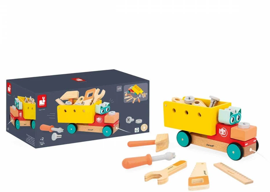 Janod Brico'Kids Pull Along DIY Lastwagen 14 Teile Janod Brico'Kids Pull Along DIY Lastwagen 14 Teile von Janod