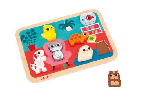 CHUNKY PUZZLE LES ANIMAUX FAMILIERS von Janod