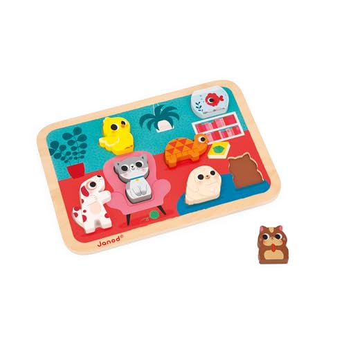 CHUNKY PUZZLE LES ANIMAUX FAMILIERS von Janod