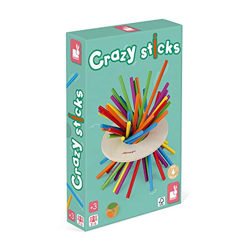 Janod - Crazy Sticks Skill Game - In Wood - For children from the Age of 3, J02695 von Janod