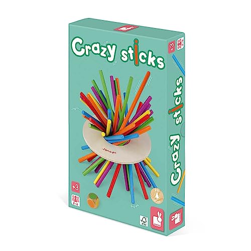 Janod - Crazy Sticks Skill Game - In Wood - For children from the Age of 3, J02695 von Janod