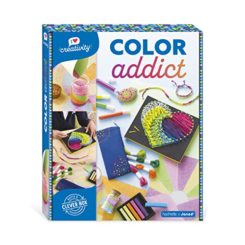Janod - Diverse Aktivitäten Color Addict - I Love Creativity - 8 Kunstwerke zum Erstellen - Kreatives Hobby Kinder - Feinmotorik und Konzentration - Ab 8 Jahre, J07754 von Janod