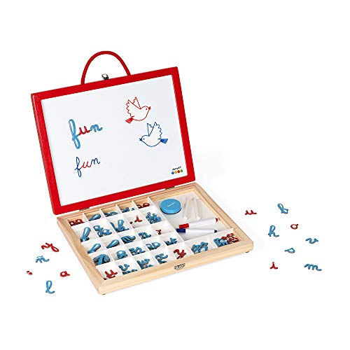 Janod - Essentiel - 4-in-1 Schreibkoffer aus Holz - Lernspiel - Buchstaben und Lesen lernen- 110 Zubehörteile im Lieferumfang enthalten - Farbe auf Wasserbasis - Ab 3 Jahren, J05073 Janod - Essentiel - 4-in-1 Schreibkoffer aus Holz - Lernspiel - Buchstaben und Lesen lernen- 110 Zubehörteile im Lieferumfang enthalten - Farbe auf Wasserbasis - Ab 3 Jahren, J05073 von Janod