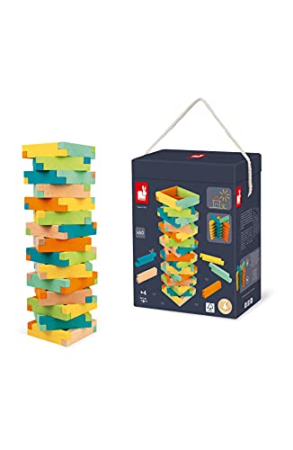 Janod - Fass mit 60 Bauklötzen aus Holz - Konstruktionsspiel - Entwicklung von Feinmotorik und Konzentration - FSC-Zertifiziertes Buchenholz, massiv - Farben auf Wasserbasis - Ab 4 Jahren, J08300 Janod - Fass mit 60 Bauklötzen aus Holz - Konstruktionsspiel - Entwicklung von Feinmotorik und Konzentration - FSC-Zertifiziertes Buchenholz, massiv - Farben auf Wasserbasis - Ab 4 Jahren, J08300 von Janod