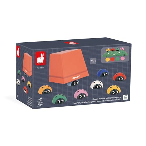 Janod - Pädagogische Produktpalette - Marienkäfer-Memoryspiel - Farben Lernen - Pädagogisches Kinderspielzeug - Spiel aus FSC-Holz und -Pappe - Ab 24 Monaten, J05079 Janod - Pädagogische Produktpalette - Marienkäfer-Memoryspiel - Farben Lernen - Pädagogisches Kinderspielzeug - Spiel aus FSC-Holz und -Pappe - Ab 24 Monaten, J05079 von Janod
