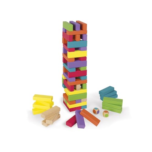 Janod J02012 Wooden Coloured Equilibloc, Light Grey 040 von Janod